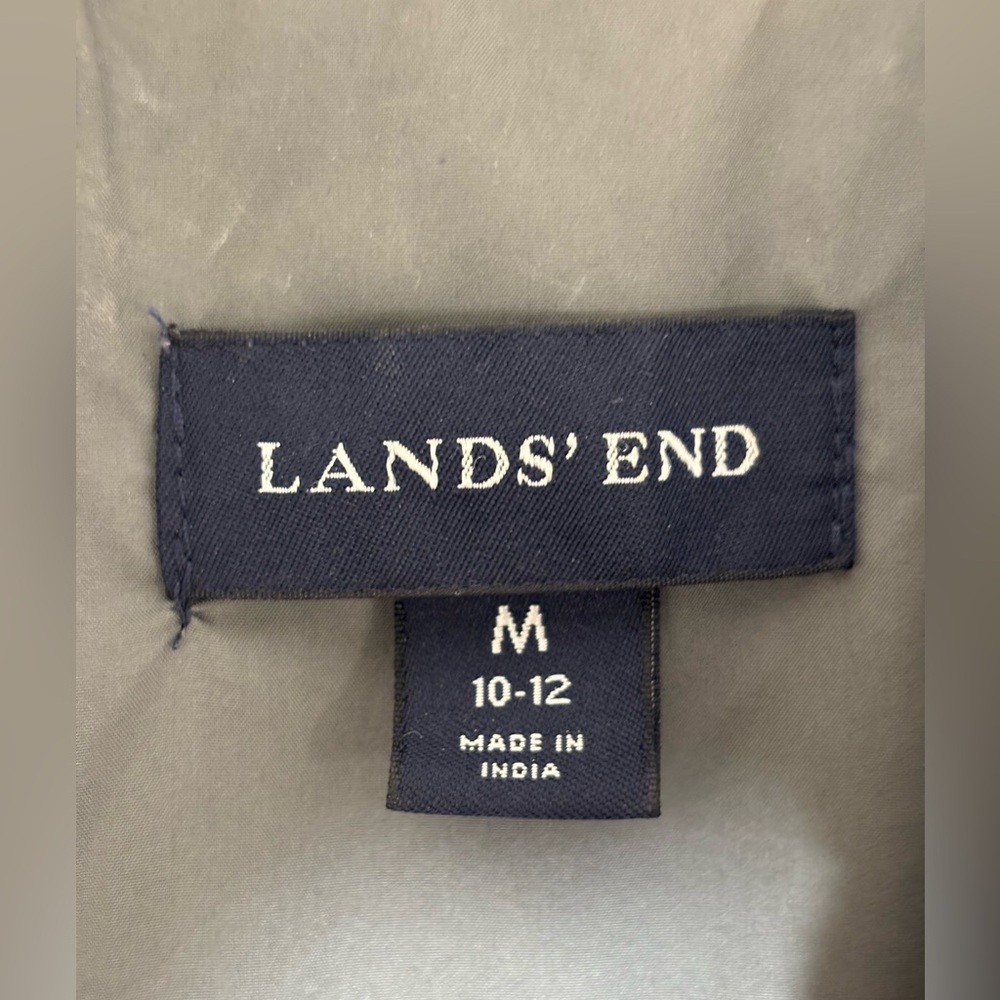 Lands End Women’s Medium Solid Black Raincoat Jac… - image 2